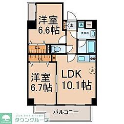 スリーウェイ金山 2LDKの間取図画像