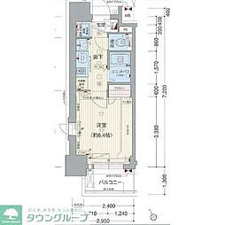プレサンス鶴舞公園WEST 1Kの間取図画像