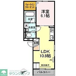 D-room尾頭橋 1LDKの間取図画像