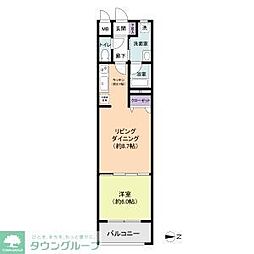 BPRレジデンス金山 1LDKの間取図画像