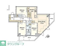 グランスイート千種タワー 3SLDKの間取図画像