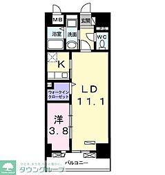 Rafraichirdeux 1LDKの間取図画像