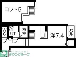 ブライト鶴舞 1Kの間取図画像