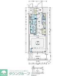 エステムコート名古屋新栄アクシス 1Kの間取図画像
