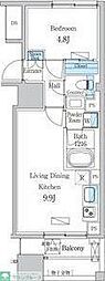 名古屋市千種区今池1丁目マンション 1LDKの間取図画像