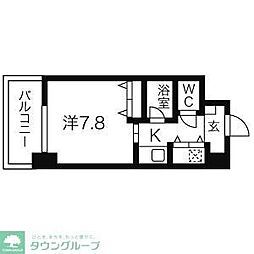 AXIS桜通内山 1Kの間取図画像