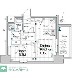 メイクスデザイン鶴舞 1LDKの間取図画像