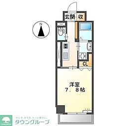 メゾンミール 1Kの間取図画像