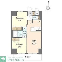 S-RESIDENCE高岳ardent 2LDKの間取図画像