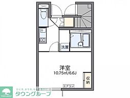 レオネクスト桜里 1Kの間取図画像