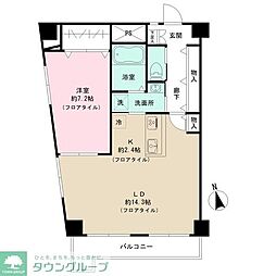 JR中央本線 鶴舞駅 徒歩4分の賃貸マンション 9階1LDKの間取り