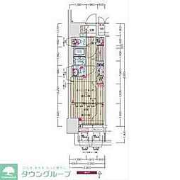 名古屋市営東山線 新栄町駅 徒歩1分の賃貸マンション 2階1DKの間取り