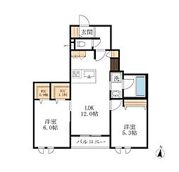 間取図画像 2LDK