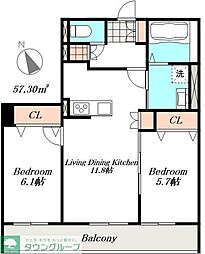 間取図画像 2LDK