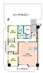 スカイハイツ姪浜西 3LDKの間取図画像