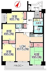 ライオンズガーデン高宮通り 4LDKの間取図画像