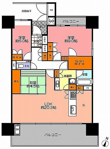 間取り グランドオーク六ツ門QUALO 6階/-