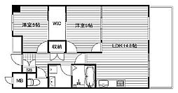 Green Hill 3階2LDKの間取り
