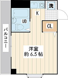 エスパシオ5 1Kの間取図画像