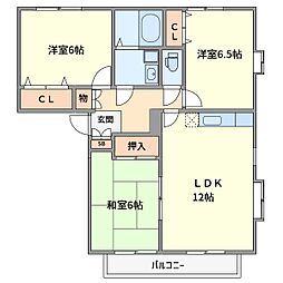 グラーツ弐番館 3LDKの間取図画像
