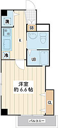 Elvita舞浜 1Kの間取図画像