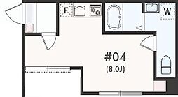 藤沢市本町4丁目アパート ワンルームの間取図画像