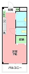ファーストシティムツアイ 1Kの間取図画像