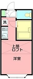 パンシオン善行NO.2 1Kの間取図画像