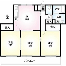 ファミール鵠沼 3DKの間取図画像