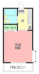 スコーピオ 1Kの間取図画像