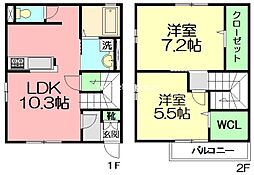 Solatio 2LDKの間取図画像