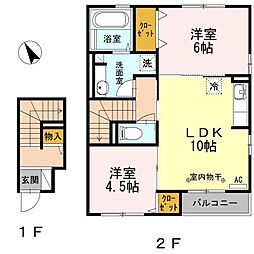 楓 2LDKの間取図画像