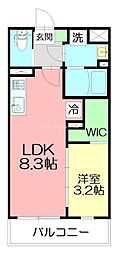 Casa Brisa 湘南台 1LDKの間取図画像