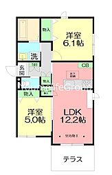 MaisondeLouve 2LDKの間取図画像
