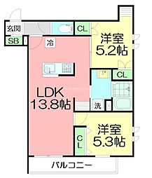 間取図画像 2LDK