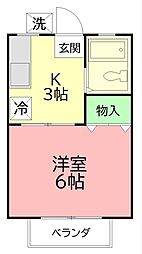 間取図画像 1K