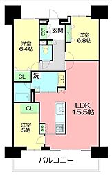 HF辻堂レジデンス 3LDKの間取図画像