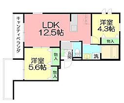 間取図画像 2LDK