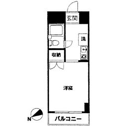 SEAビル 1Kの間取図画像
