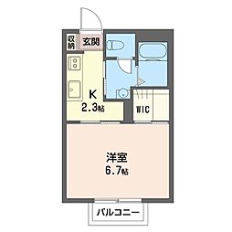 ポートヴィラ 1Kの間取図画像