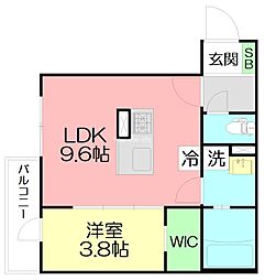 (仮称)常盤町-沼井様計画 1LDKの間取図画像