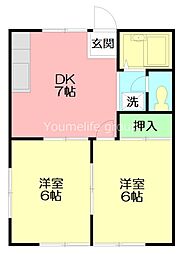 メゾンイシイ 2DKの間取図画像