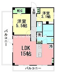 シーサイドビラ鵠沼 1SLDKの間取図画像