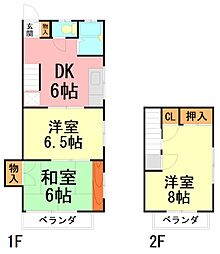 テラスハウス湘南 3DKの間取図画像