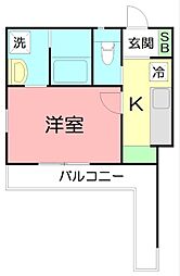 Bright Stage Tsujido 1Kの間取図画像