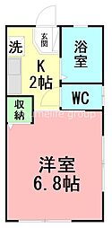 ダイセンハイツ 1Kの間取図画像