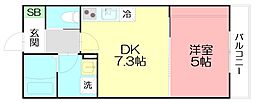 Varia東海岸南 1DKの間取図画像