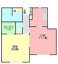 ヘーベルメゾン湘南・辻堂 1LDKの間取図画像