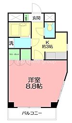 グランドステータス湘南ドリームパレス浜竹 1Kの間取図画像