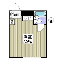 D.Mニューライフ湘南 ワンルームの間取図画像